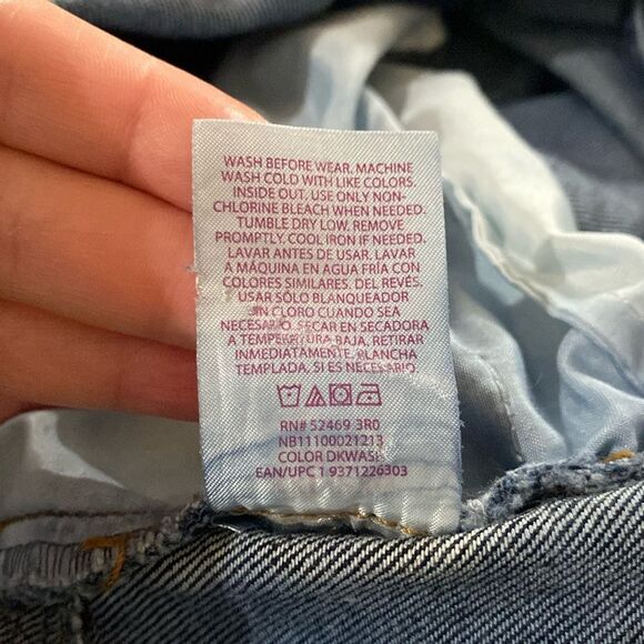 No Boundaries Distressed Denim Button Front Bib Overalls Blue Sz XXL - Picture 13 of 14